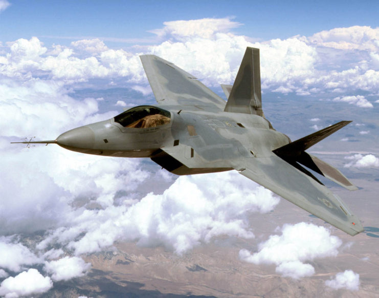 Lockheed Martin F-22 Raptor in flight