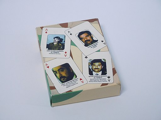 Deck of "most wanted" Iraqi playing cards