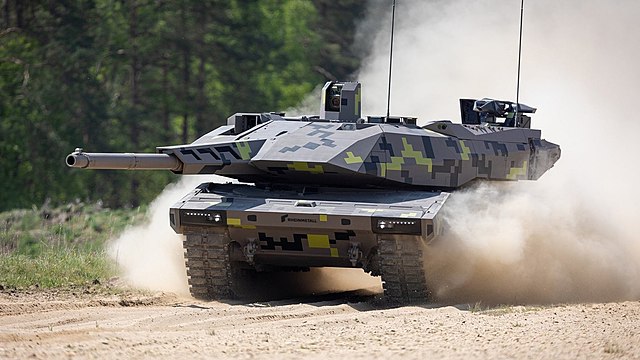 Panther KF51 driving along a dirt road