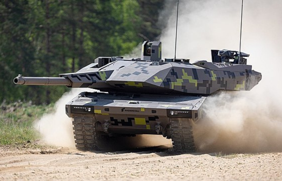 Panther KF51 driving along a dirt road