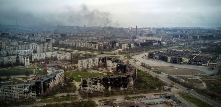 Aerial view of Mariupol