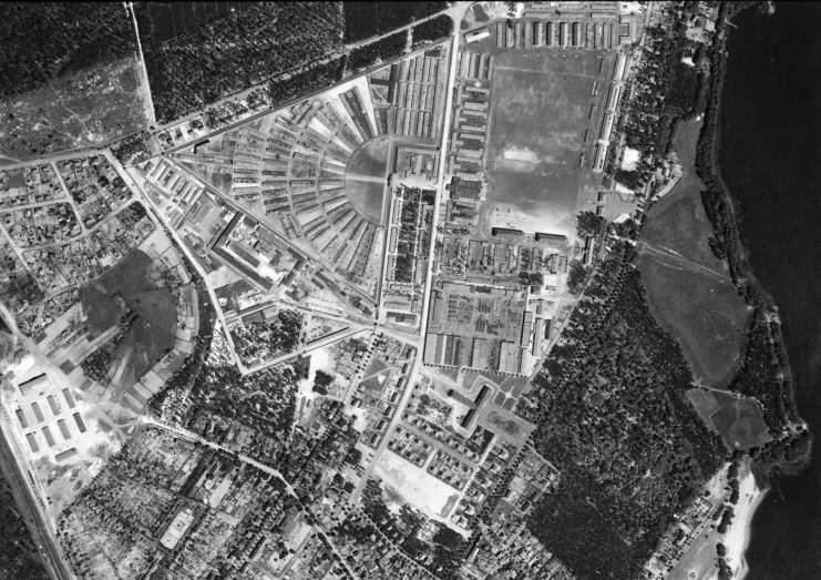 Aerial view of Sachenhausen concentration camp