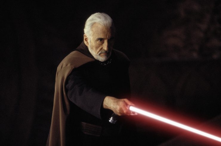 Christopher Lee as Count Dooku in 'Star Wars: Episode II - Attack of the Clones'