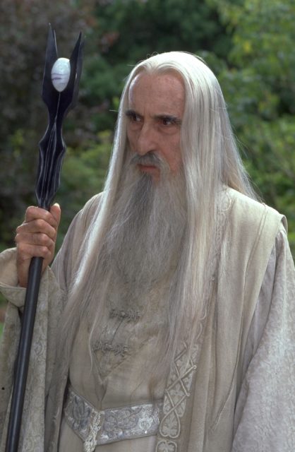 Christopher Lee as Saruman in 'The Lord of the Ring: The Fellowship of the Ring'