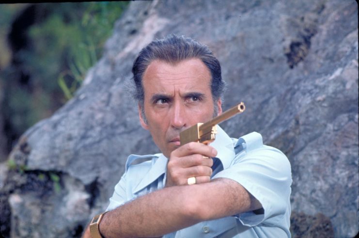 Christopher Lee as Francisco Scaramanga in 'The Man With the Golden Gun' 