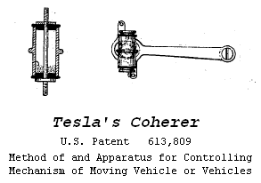 Nikola Tesla's rotating coherer patent