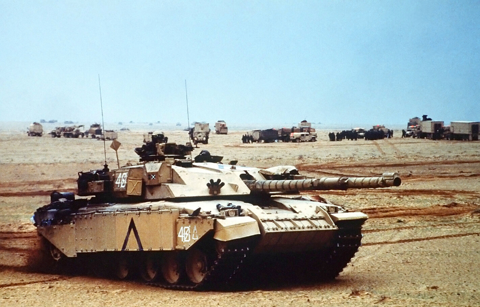 Challenger 1 tank parked