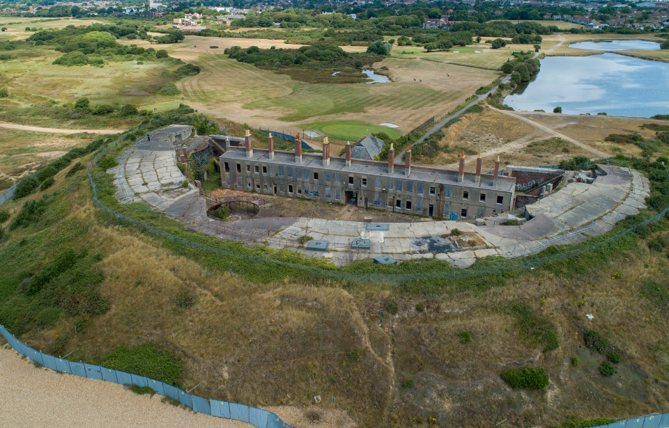 Aerial view of Fort Gilkicker