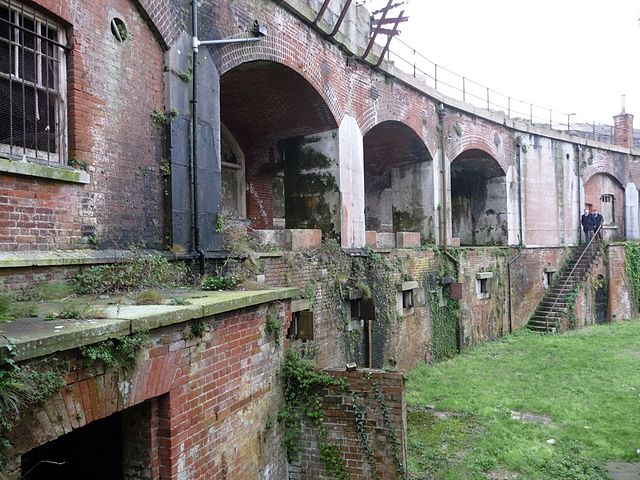 Rear of the gun casemates at Fort Gilkicker