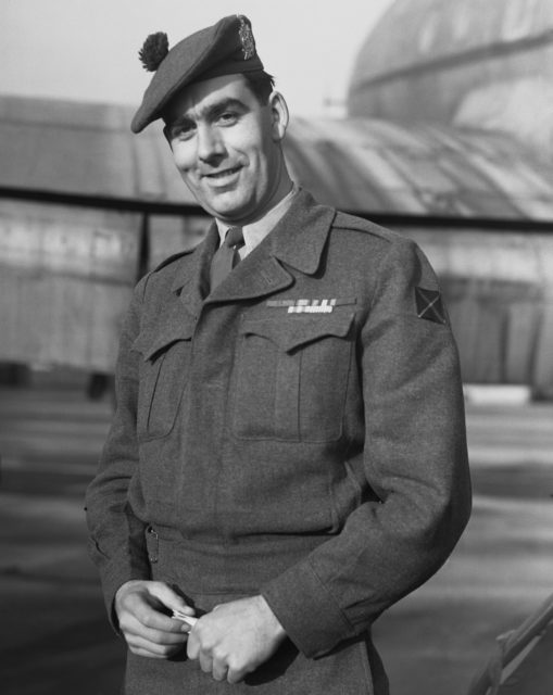 William Speakman standing in his military uniform