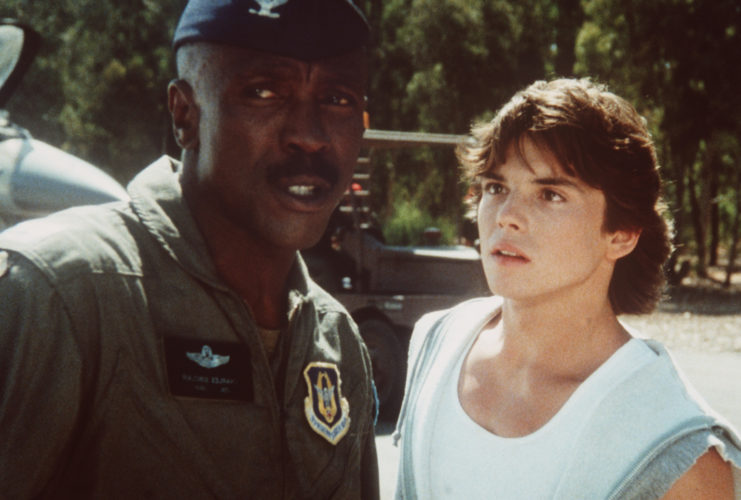 Louis Gossett Jr. and Jason Gedrick as Charles "Chappy" Sinclair and Doug Masters in 'Iron Eagle'