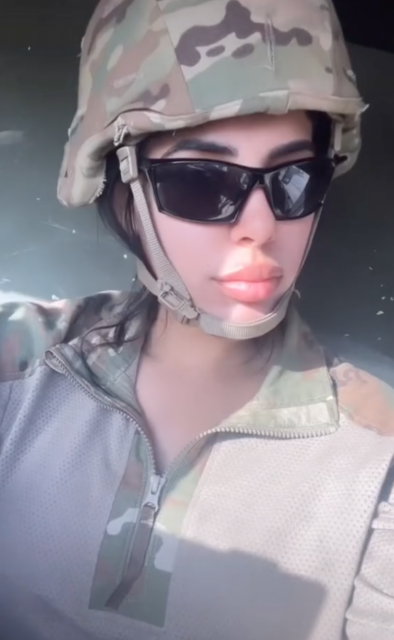 Itzel Hernandez in her US Army uniform