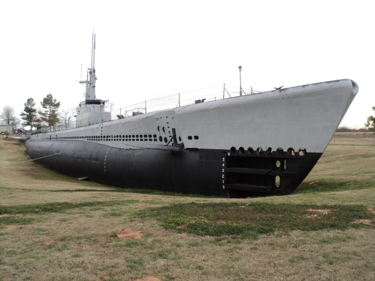 USS Batfish (SS-310) in a field