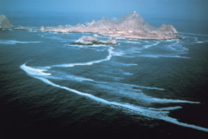 Aerial view of the Farallon Islands
