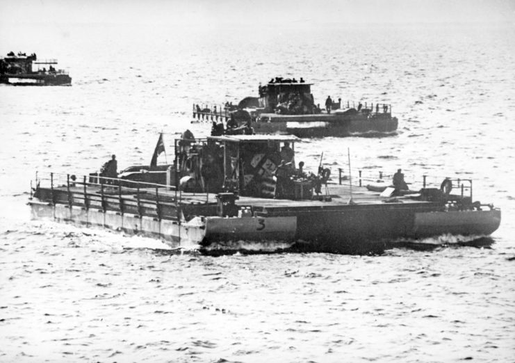 German landing craft on the Black Sea