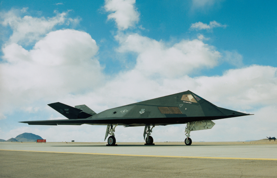 Lockheed F-117 Nighthawk parked on a runway