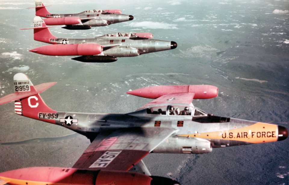 Three Northrop F-89D Scorpions in flight