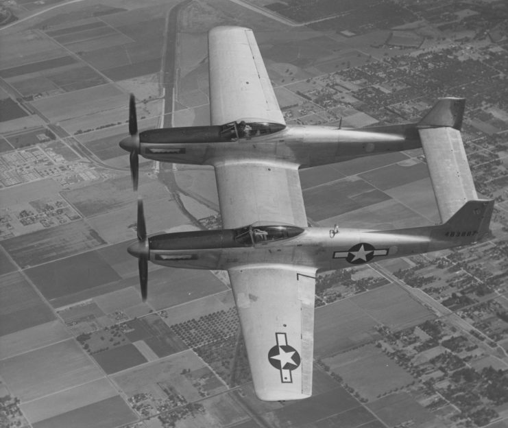 North American P-82 Twin Mustang in flight