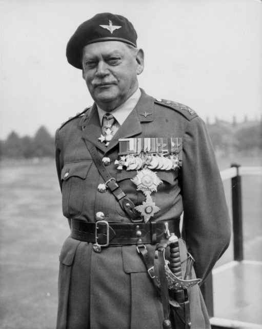 Sir Richard "Windy" Gale standing in full military uniform
