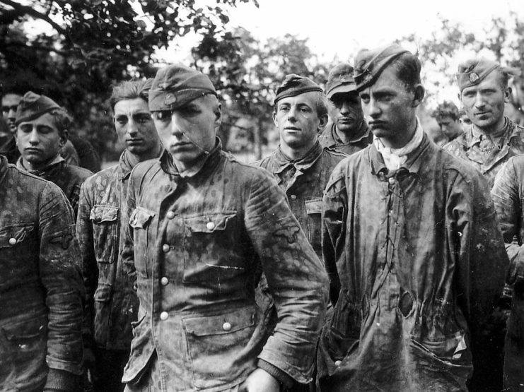 Soldiers standing together in a group