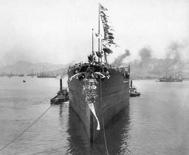 Fusō sitting in water