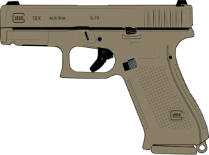 Drawing of the Glock 19X