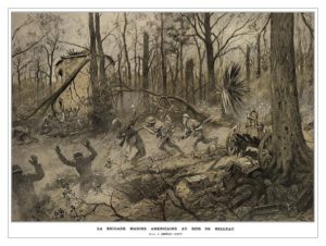 Artist's rendering of the Battle of Belleau Wood
