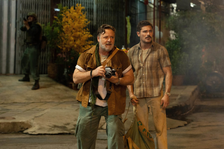Russell Crowe and Zac Efron as Arthur Coates and John "Chickie" Donohue in 'The Greatest Beer Run Ever'