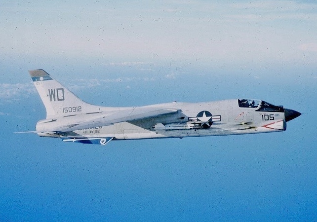 Vought F-8 Crusader in flight