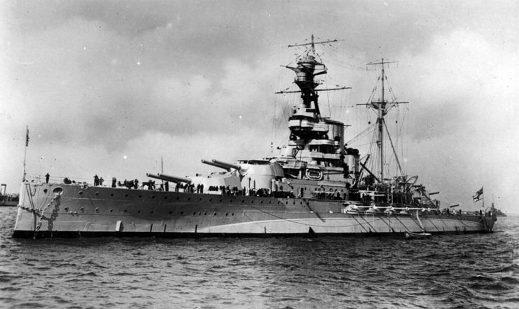 HMS Royal Oak (08) at sea