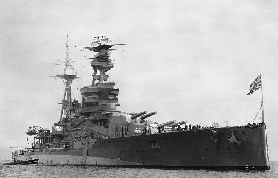 HMS Royal Oak (08) at sea