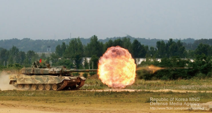 K2 Black Panther firing its main gun