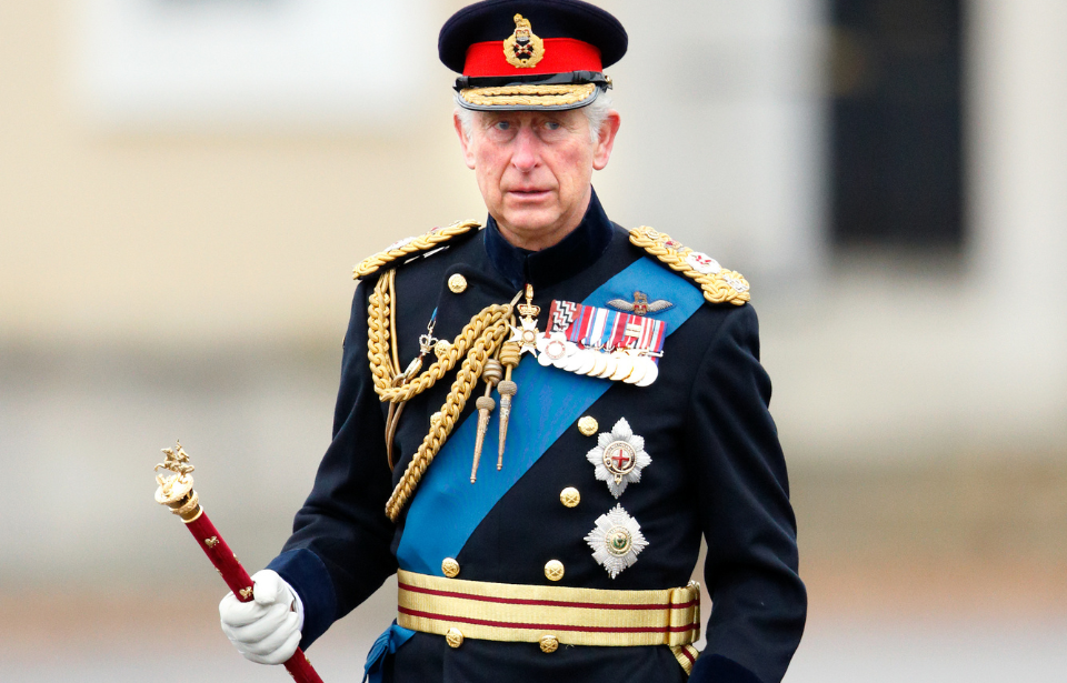 King of England wearing full military dress