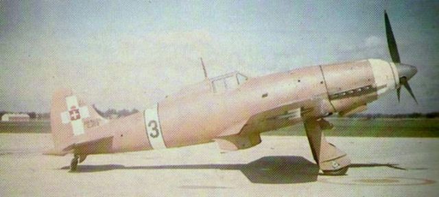 Macchi C.202 Folgore parked on the runway