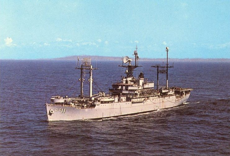 USS Eldorado (AGC-11) at sea