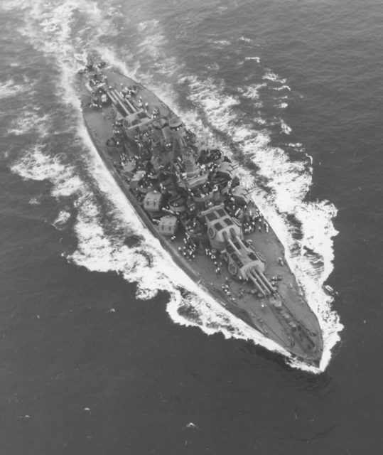 USS Nevada (BB-36) at sea