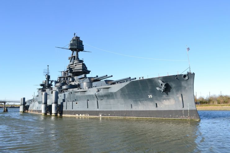 USS Texas (BB-35) at port