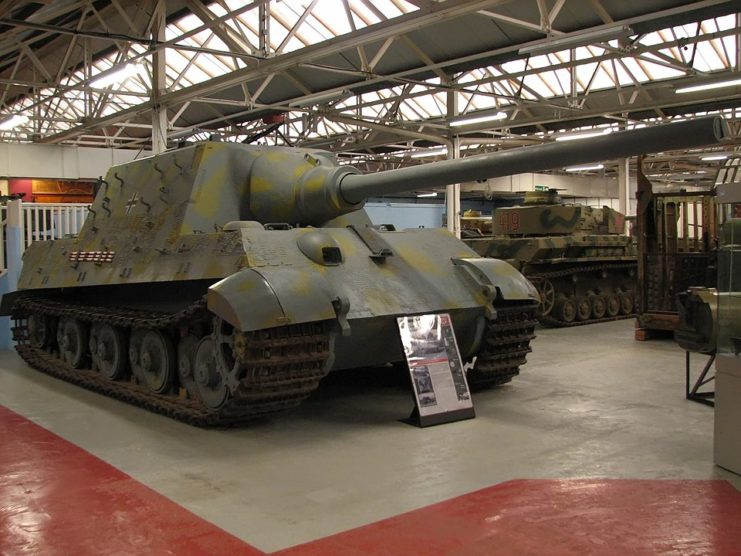 Jagdtiger on display in a museum