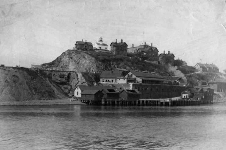 View of Alcatraz Island from the water