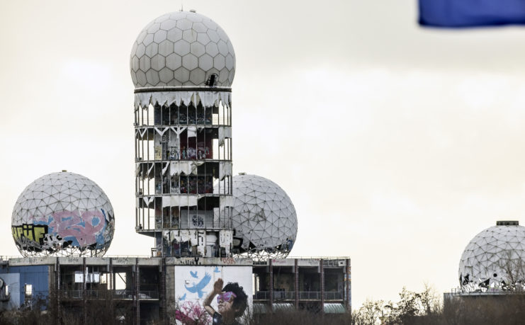 Teufelsberg listening station covered in graffiti