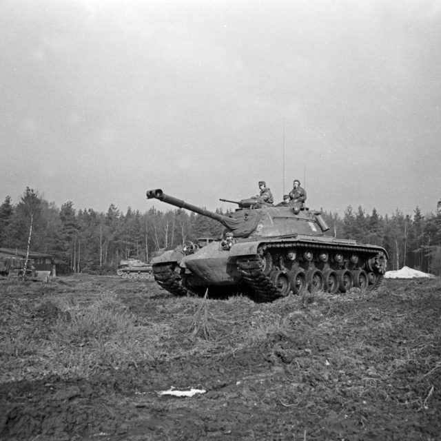 German soldiers manning a Leopard I