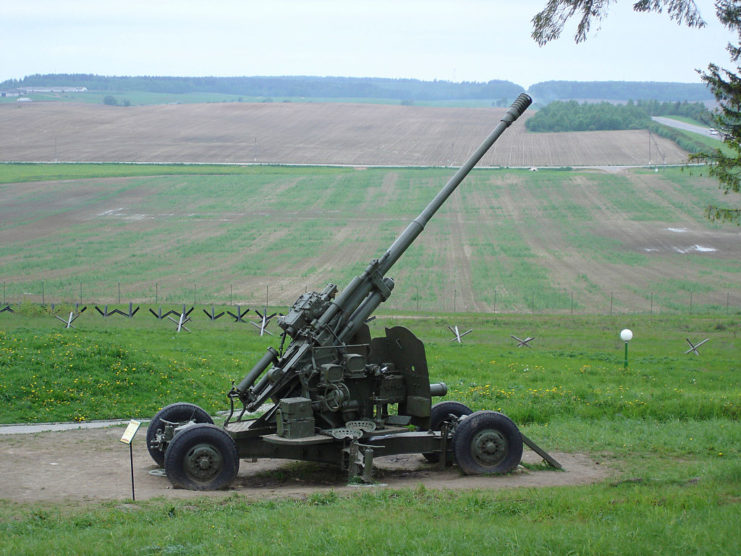 KS-19 on display outside