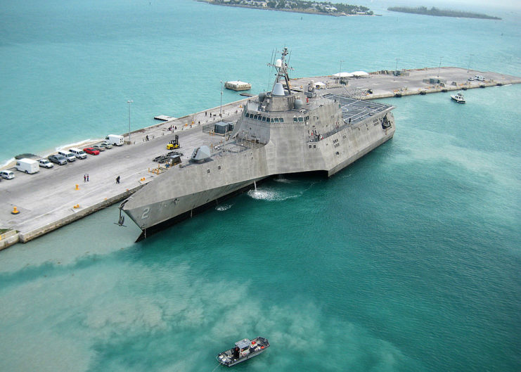 USS Independence (LCS-2) docked at Naval Air Station Key West