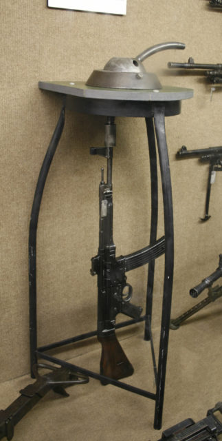 StG 44 with a Krummlauf attachment on display