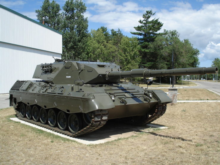 Leopard C1 on display outside