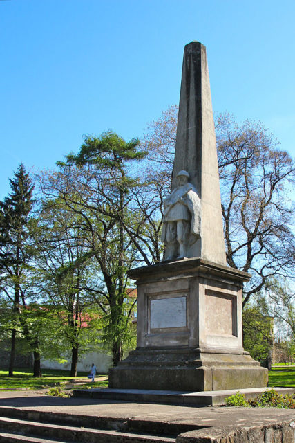 Soviet-era monument in Glubczyce, Poland