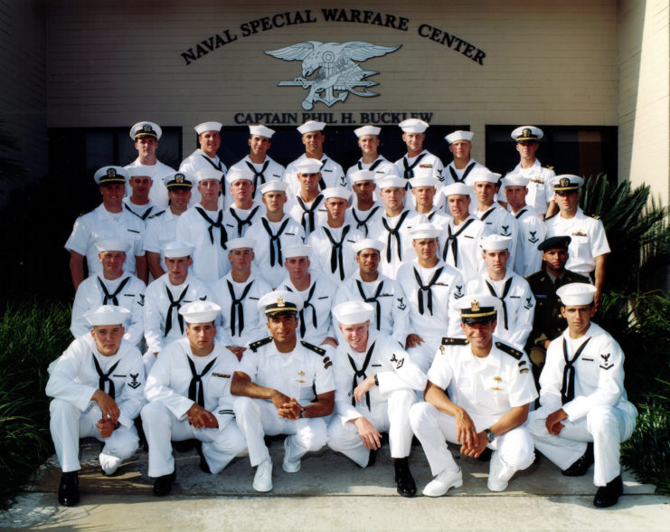 Portrait of the 2001 Basic Underwater Demolition/SEAL (BUD/S) graduating class 236