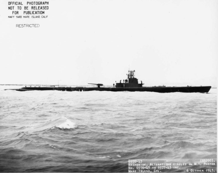 The USS Thresher (SS-200) at sea