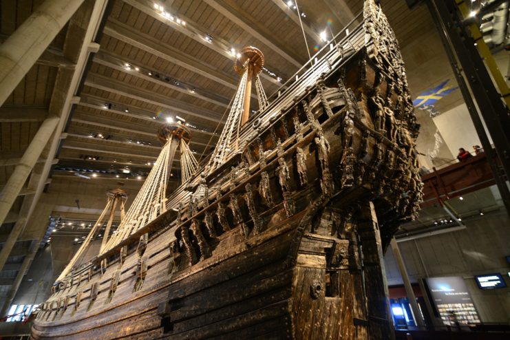 Vasa on display at the Vasa Museum