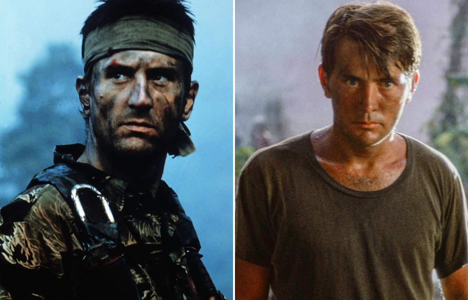 Robert De Niro as Michael Vronsky in 'The Deer Hunter' + Martin Sheen as Capt. Benjamin L. Willard in 'Apocalypse Now'